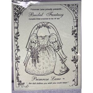 Bridal Fantasy 18" Doll Clothes Sewing Pattern By Primrose Lane 2013
